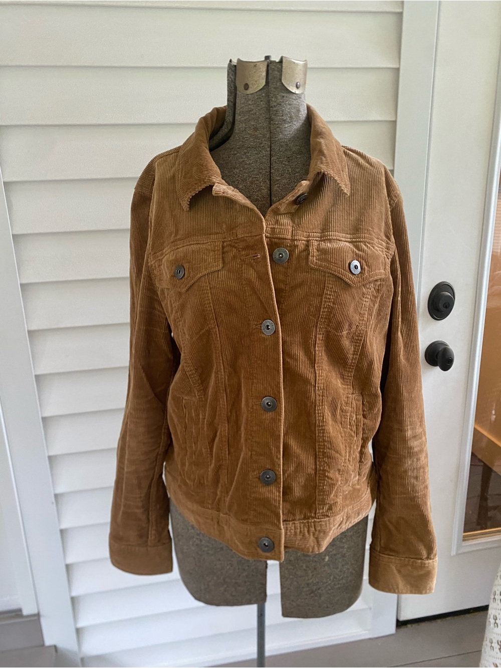 Style & Co. Corduroy Button-Front Jacket - Caramel Brown